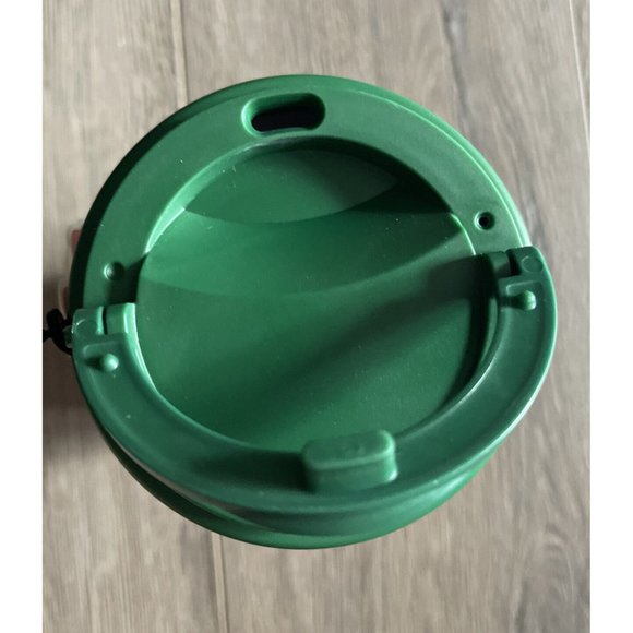 2010 Starbucks Holiday Tumbler GOLD‎ GLITTER 16 ounce Cold Cup Green Lid NEW - Picture 4 of 7